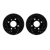 8002-67074 Drilled/Slotted Brake Rotors [Black], 1985-1989 Infiniti/Nissan, Position: Front - image 1
