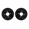 8002-67075 Drilled/Slotted Brake Rotors [Black], 2007-2017 Infiniti/Nissan, Position: Front - image 1