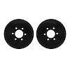 8002-67076 Drilled/Slotted Brake Rotors [Black], Fits Select Infiniti/Nissan, Position: Front - image 1