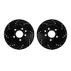 8002-67078 Drilled/Slotted Brake Rotors [Black], Fits Select Infiniti/Nissan, Position: Rear - image 1