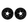 8002-67081 Drilled/Slotted Brake Rotors [Black], Fits Select Multiple Makes/Models, Position: Rear - image 1