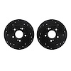 8002-67082 Drilled/Slotted Brake Rotors [Black], 1994-2004 Infiniti/Nissan, Position: Rear - image 1