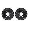 8002-67083 Drilled/Slotted Brake Rotors [Black], 2004-2015 Infiniti/Nissan, Position: Rear - image 1