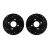 8002-67084 Drilled/Slotted Brake Rotors [Black], 1979-1981 Infiniti/Nissan, Position: Rear - image 1