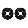 8002-67085 Drilled/Slotted Brake Rotors [Black], 1982-1988 Infiniti/Nissan, Position: Rear - image 1