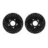 8002-67086 Drilled/Slotted Brake Rotors [Black], 1984-1988 Infiniti/Nissan, Position: Rear - image 1