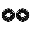 8002-67087 Drilled/Slotted Brake Rotors [Black], 1991-2006 Infiniti/Nissan, Position: Rear - image 1