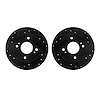 8002-67088 Drilled/Slotted Brake Rotors [Black], 1989-1998 Infiniti/Nissan, Position: Rear - image 1