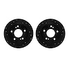 8002-67089 Drilled/Slotted Brake Rotors [Black], 1994-1998 Infiniti/Nissan, Position: Rear - image 1