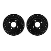 8002-67090 Drilled/Slotted Brake Rotors [Black], 1984-1985 Infiniti/Nissan, Position: Rear - image 1