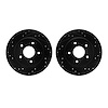 8002-67091 Drilled/Slotted Brake Rotors [Black], 1987-1989 Infiniti/Nissan, Position: Rear - image 1