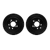 8002-67092 Drilled/Slotted Brake Rotors [Black], 1989-1996 Infiniti/Nissan, Position: Rear - image 1