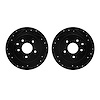 8002-67093 Drilled/Slotted Brake Rotors [Black], Fits Select Multiple Makes/Models, Position: Rear - image 1