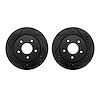 8002-67097 Drilled/Slotted Brake Rotors [Black], Fits Select Infiniti/Nissan, Position: Rear - image 1