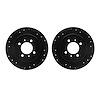 8002-67102 Drilled/Slotted Brake Rotors [Black], 1991-1994 Infiniti/Nissan, Position: Rear - image 1