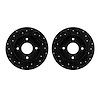 8002-67105 Drilled/Slotted Brake Rotors [Black], 2004-2006 Infiniti/Nissan, Position: Rear - image 1