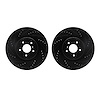 8002-68001 Drilled/Slotted Brake Rotors [Black], Fits Select Infiniti/Nissan, Position: Front