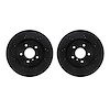 8002-68003 Drilled/Slotted Brake Rotors [Black], 2003-2008 Infiniti/Nissan, Position: Front - image 1