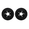 8002-68005 Drilled/Slotted Brake Rotors [Black], 1990-1997 Infiniti/Nissan, Position: Front - image 1