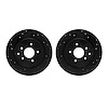 8002-68011 Drilled/Slotted Brake Rotors [Black], 2003-2008 Infiniti/Nissan, Position: Rear - image 1