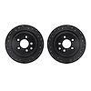 8002-68012 Drilled/Slotted Brake Rotors [Black], 2007-2015 Infiniti/Nissan, Position: Rear - image 1