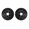 8002-68013 Drilled/Slotted Brake Rotors [Black], 2008-2020 Infiniti/Nissan, Position: Rear