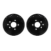 8002-68014 Drilled/Slotted Brake Rotors [Black], 1993-2001 Infiniti/Nissan, Position: Rear - image 1