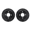8002-68015 Drilled/Slotted Brake Rotors [Black], 1990-1992 Infiniti/Nissan, Position: Rear - image 1