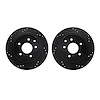 8002-68016 Drilled/Slotted Brake Rotors [Black], 2002-2006 Infiniti/Nissan, Position: Rear - image 1