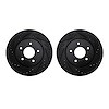 8002-68018 Drilled/Slotted Brake Rotors [Black], Fits Select Infiniti/Nissan, Position: Rear
