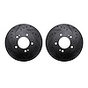 8002-72001 Drilled/Slotted Brake Rotors [Black], 1983-1989 Multiple Makes/Models, Position: Front - image 1
