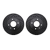 8002-72004 Drilled/Slotted Brake Rotors [Black], 1985-1991 Multiple Makes/Models, Position: Front - image 1