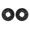 8002-72006 Drilled/Slotted Brake Rotors [Black], 1983-1991 Multiple Makes/Models, Position: Front - image 1