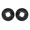8002-72007 Drilled/Slotted Brake Rotors [Black], 1985-1991 Multiple Makes/Models, Position: Front - image 1