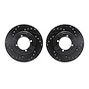8002-72008 Drilled/Slotted Brake Rotors [Black], 1984-1990 Multiple Makes/Models, Position: Front - image 1