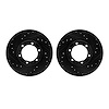 8002-72016 Drilled/Slotted Brake Rotors [Black], 1987-1989 Multiple Makes/Models, Position: Front - image 1