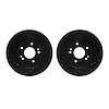 8002-72019 Drilled/Slotted Brake Rotors [Black], 1991-1993 Multiple Makes/Models, Position: Front - image 1
