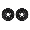8002-72023 Drilled/Slotted Brake Rotors [Black], 2004-2012 Mitsubishi, Position: Front - image 1
