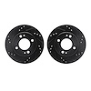 8002-72034 Drilled/Slotted Brake Rotors [Black], 2014-2015 Mitsubishi, Position: Front - image 1