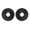 8002-72037 Drilled/Slotted Brake Rotors [Black], 1998-2004 Mitsubishi, Position: Front - image 1