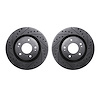 8002-72039 Drilled/Slotted Brake Rotors [Black], Fits Select Mitsubishi, Position: Front - image 1
