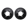 8002-72044 Drilled/Slotted Brake Rotors [Black], 1994-2007 Multiple Makes/Models, Position: Rear - image 1