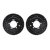 8002-72048 Drilled/Slotted Brake Rotors [Black], 1991-1993 Multiple Makes/Models, Position: Rear - image 1