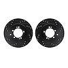 8002-72050 Drilled/Slotted Brake Rotors [Black], 1993-1999 Multiple Makes/Models, Position: Rear - image 1