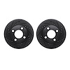 8002-73003 Drilled/Slotted Brake Rotors [Black], 1984-1987 Audi/Volkswagen, Position: Front - image 1