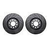 8002-73009 Drilled/Slotted Brake Rotors [Black], 1998-2009 Audi/Volkswagen, Position: Front - image 1