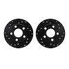 8002-73042 Drilled/Slotted Brake Rotors [Black], 1986-2000 Audi/Volkswagen, Position: Rear - image 1
