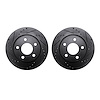 8002-73043 Drilled/Slotted Brake Rotors [Black], 1986-1991 Audi/Volkswagen, Position: Rear - image 1