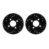 8002-73044 Drilled/Slotted Brake Rotors [Black], 1984-1995 Audi/Volkswagen, Position: Rear - image 1