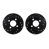 8002-73045 Drilled/Slotted Brake Rotors [Black], 1982-1998 Audi/Volkswagen, Position: Rear - image 1